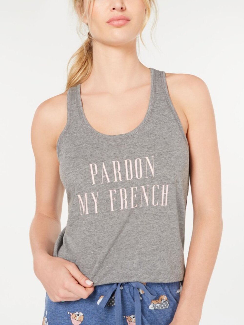 Jenni by Jennifer Moore Womens with Keyhole Back Womens Sleep Tank Top